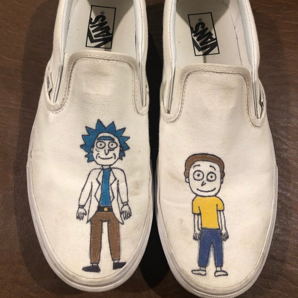 Rick and morty custom made vans